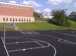 Black & White Combination Basketball and Four Square