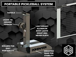 Dominator portable Pickleball system aluminum
