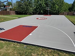 Blue, Black & Green Personalized Basketball Court