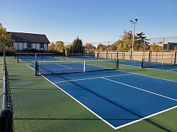 Bank of 4 pickleball courts