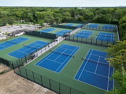 Bank of 12 Tennis Courts