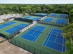 Bank of 12 Tennis Courts
