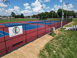 Bank of 5 tennis courts
