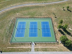 Bank of 3 Tennis Courts