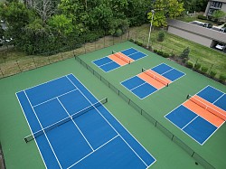 1 tennis and 3 pickleball courts