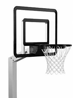Poolside basketball goal